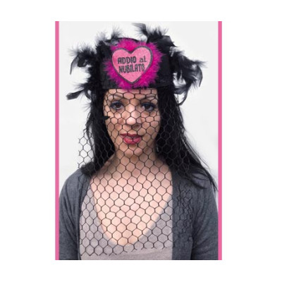 CAPPELLO veletta NERA ADDIO al NUBILATO per la Sposa e il suo addio al nubilato