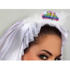 Cerchietto Frontino Velo per SPOSA gaget scherzo addio al nubilato