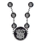 Collana perle argento in plastica HAPPY NEW YEAR gadget festa CAPODANNO