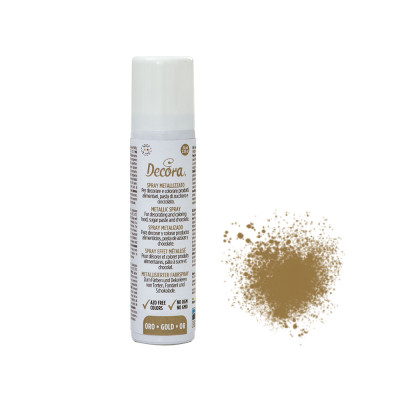 Colorante alimentare Spray ORO brillante METALLIZZATO - per Dolci e Torte - 75ml
