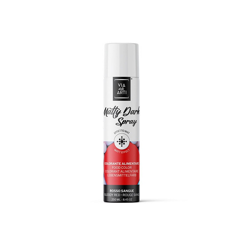 Colorante alimentare Spray ROSSO sangue opaco - per Dolci e Torte - 250ml