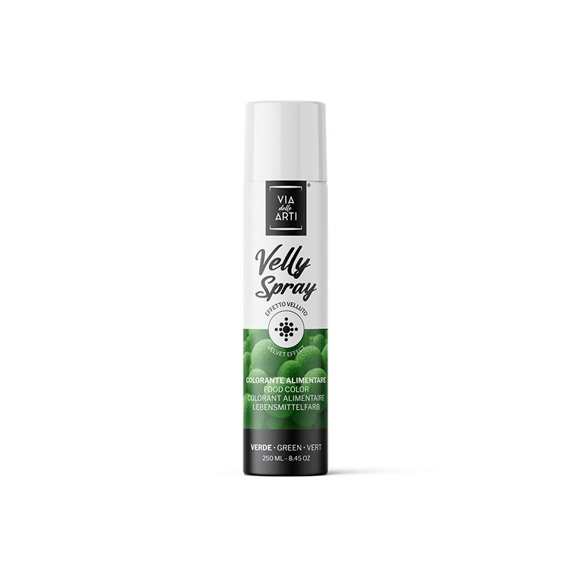 Colorante Alimentare VELLY VERDE Spray Professional Effetto Vellutato - 250ml