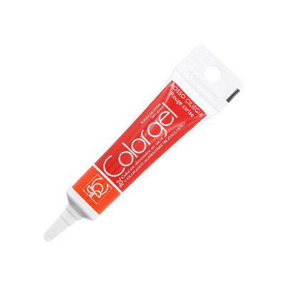 Colorante Gel alimentare ROSSO CILIEGIA - per pasta di zucchero, panna ecc. - Tubetto 20g COLORGEL Modecor