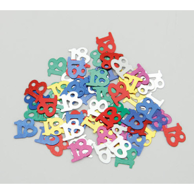 Confetti - Coriandoli da tavola sagomati 18 Anni Multicolor