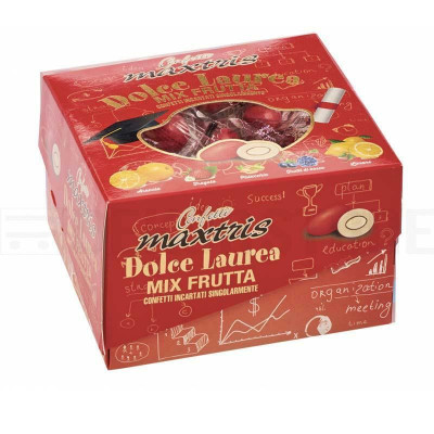 Confetti ROSSO incartati singolarmente - ROSSI Maxtris gusti assortiti 500g