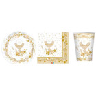 Coordinato feste tavola PRIMA COMUNIONE Calice spighe piatti bicchieri tovaglioli