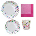 Coordinato feste tavola SPRING primavera piatti bicchieri tovaglioli