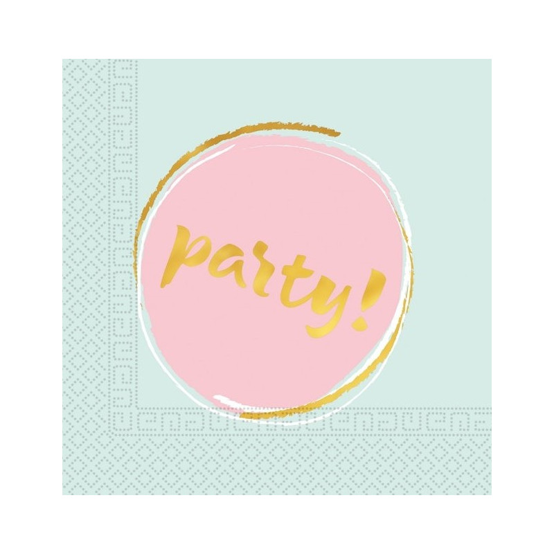 20  Tovaglioli ELEGANT PARTY - addobbo tavolo. 2 veli 33x33 cm