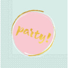 20  Tovaglioli ELEGANT PARTY - addobbo tavolo. 2 veli 33x33 cm