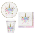 Coordinato tavola Baby UNICORNO feste compleanno - piatti, bicchieri tovaglioli
