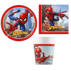 Coordinato tavola Spiderman - feste party bambini piatti tovaglioli e Bicchieri