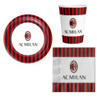 Coordinato tavolo MILAN Rosso Nero Festa -8 ospiti piatti bicchieri tovaglioli