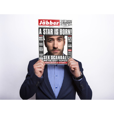 CORNICI per SELFIE  in carta - NEWSPAPER - A STAR IS BORN! - 32x24 cm