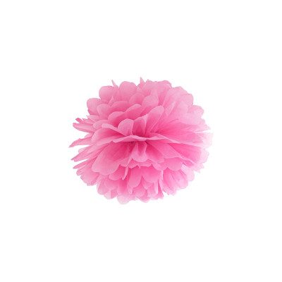 Decorazione in carta POMPOM per feste, party ecc. - FUCSIA Ø35cm