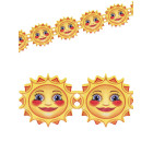 festone ghirlanda SOLE giallo in carta Compleanno addobbo decoro festa