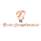 Festone in carta MAXI BUON COMPLEANNO ROSA GOLD Lucido Ghirlanda decorativa