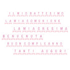 Festone PERSONALIZZABILE Rosa - 33 pezzi - Benvenuta, battesimo compleanno