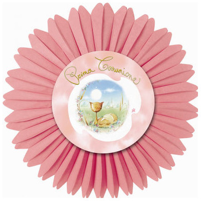 FESTONE RUOTA PRIMA COMUNIONE ROSA