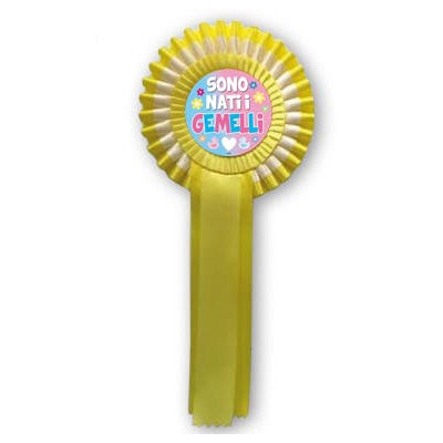 Fiocco Nascita - Coccarda spilla da Porta - Gemelli