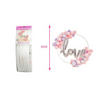 Ghirlanda di Palloncini LOVE cerchio - Composizione Fai da Te colore Rosa/lilla