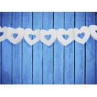 Ghirlanda Festone CUORI BIANCHI - 3mt