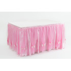Gonna GONNELLONE coprigambe per TAVOLO NASCITA ROSA - girotavola in tessuto