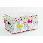 Gonna GONNELLONE PAGLIACCETTA coprigambe per TAVOLO - girotavola in tessuto