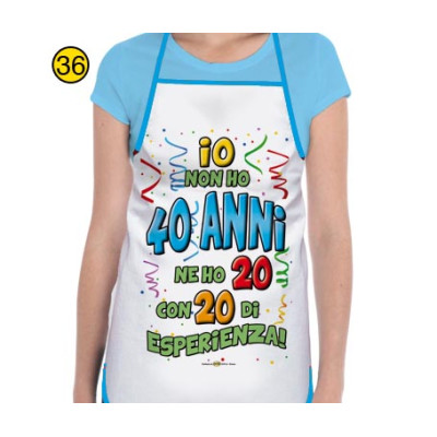 Il GREMBIULE del super 40 ENNE - gadget per il compleanno di 40 anni