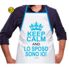 il GREMBIULE per l'ADDIO al CELIBATO -  KEEP CALM and LO SPOSO SONO IO! gadget uomo