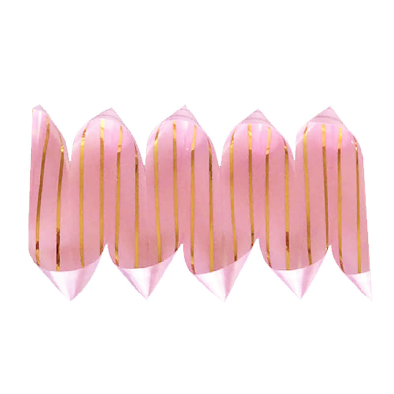 Nastro per torte GIROTORTA da Pasticceria - Rosa chiaro con filo oro - 1 metro