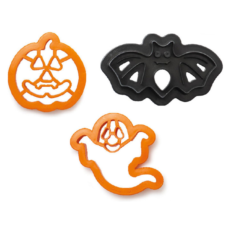 Kit 3 TAGLIAPASTA per Biscotti di Halloween -forma di Zucca pipistrello fantasma
