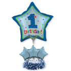 Kit CENTROTAVOLA Palloncini 1° compleanno Azzurro bambino - Fai da Te - bimbo