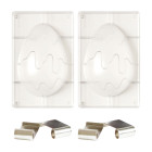 Kit Stampo per Uovo DECORATO con colature di Cioccolato in policarbonato - 250gr