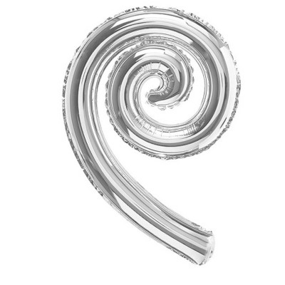 KURLY SPIRLY ARGENTO - in mylar 43x26,5cm - 1 pezzo