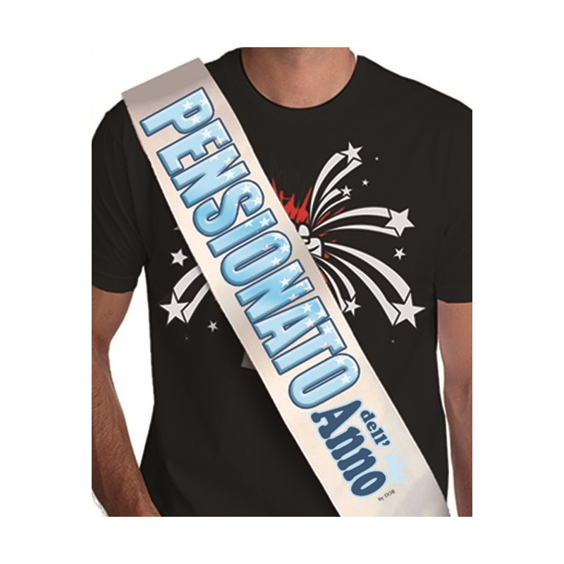 La FASCIA del PENSIONATO - idea gadget scherzo per festa della Pensione - PENSIONATO DELL'ANNO