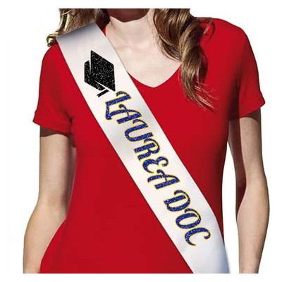 La FASCIA la LAUREA DOC - gadget idea scherzo per laureato laureata - glitterata