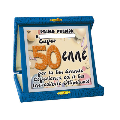 La TARGA del 50 ENNE - idea scherzo gadget per la festa di compleanno dei 50 ANNI