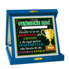 La TARGA del PENSIONATO - idea scherzo gadget per la festa di pesione