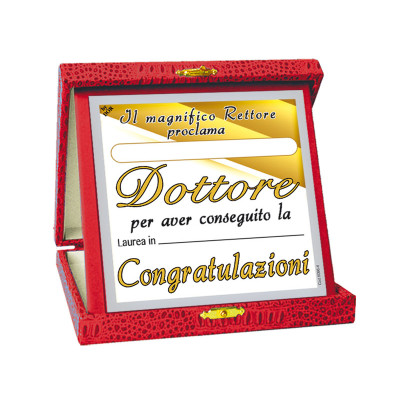 La TARGA di LAUREA per la Festa del LAUREATO o LAUREATA - idea gadget scherzo