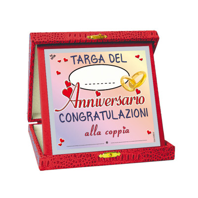 La TARGA per anniversario di matrimonio - idea gaget scherzo