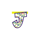 Lettera J in carta per festone componibile - H20cm - Fantasia Casuale