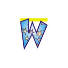 Lettera W in carta per festone componibile - H20cm - Fantasia Casuale