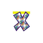 Lettera X in carta per festone componibile - H20cm - Fantasia Casuale