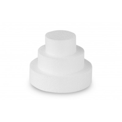MINI CAKE TONDA in POLISTIROLO - base per torte topper finti - 3 pezzi