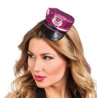 Mini Cappello Poliziotta LOVE - Fucsia - Cerchietto Frontino sexy