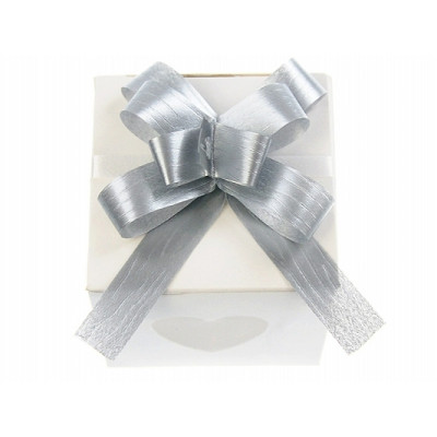 Mini COCCARDA nastrino ARGENTO per confezionamento pacco regalo - Bottiglia