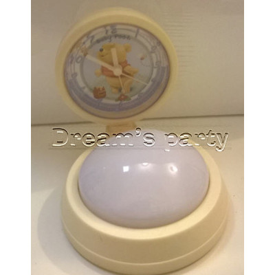 OROLOGIO CON LAMPADA NOTTURNA WINNIE CELESTE