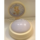 OROLOGIO CON LAMPADA NOTTURNA WINNIE CELESTE