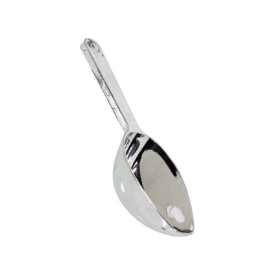 Paletta Cucchiaio In plastica ARGENTO LUCIDO per caramelle, marshmallow, dolci ecc