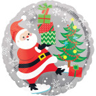 Palloncino foil mylar NATALE Babbo Natale - gonfiabile ad aria o ad elio - 45 cm